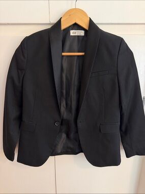 H&M Black Men's Shawl Collar Blazer - Tailored Evening Jacket